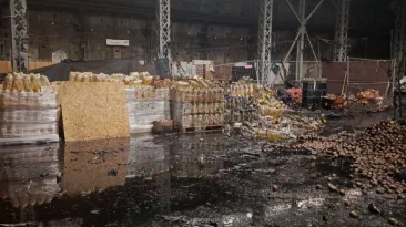 Humanitarian warehouse of partner organization I Am Saved NGO destroyed in Kharkiv